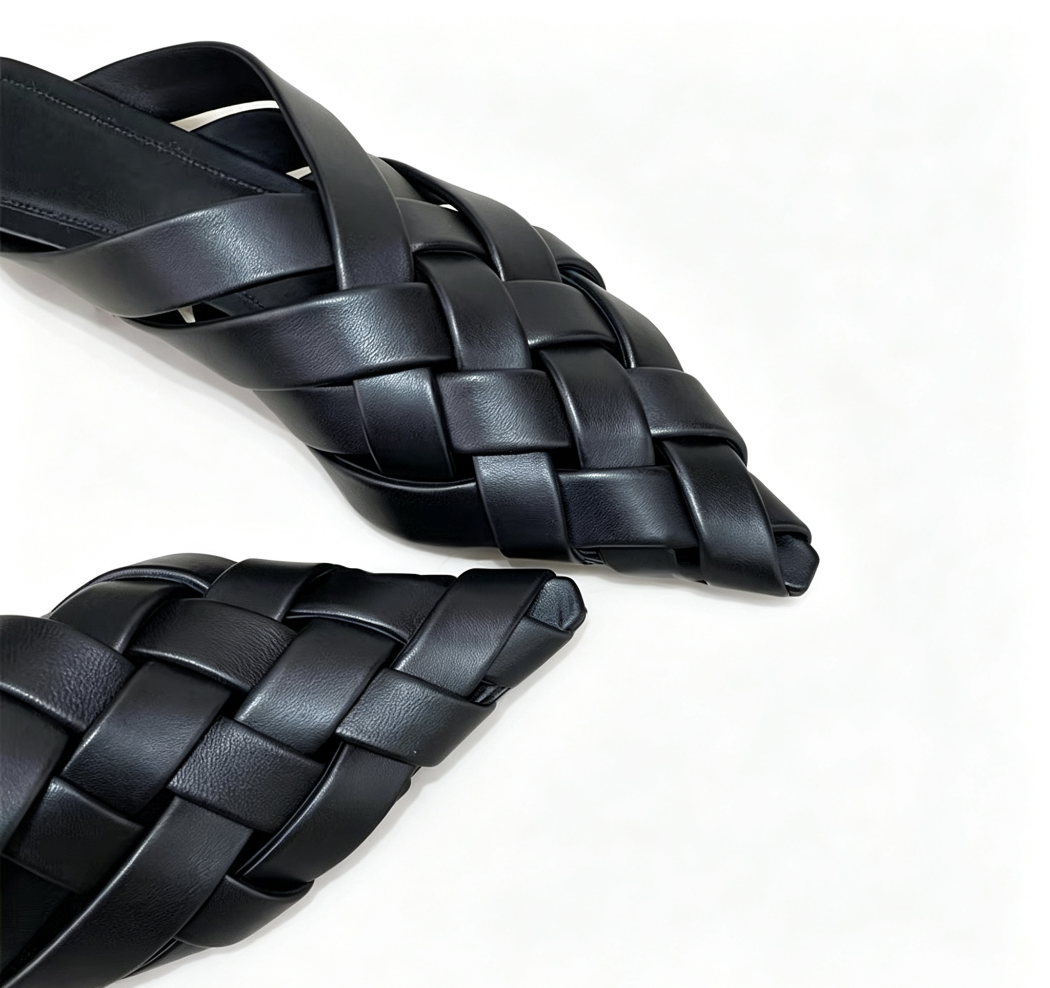 Pointed Woven Flat Slide Sandals - Image 2