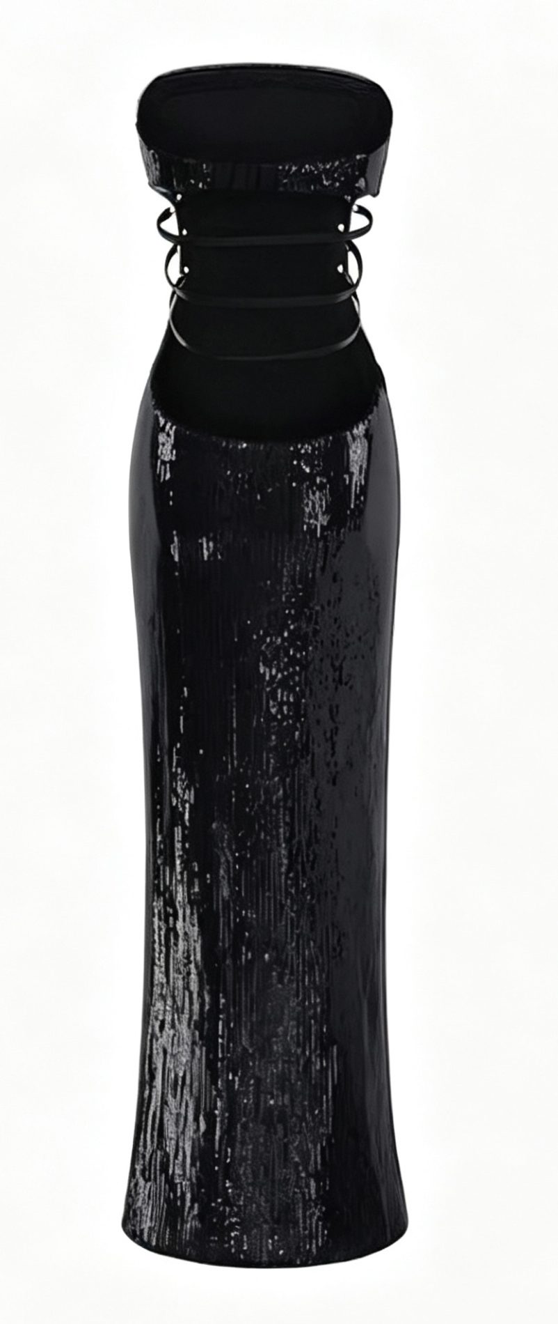 Slim Fit Strapless Bodycon Maxi Sequin Dress - Image 5