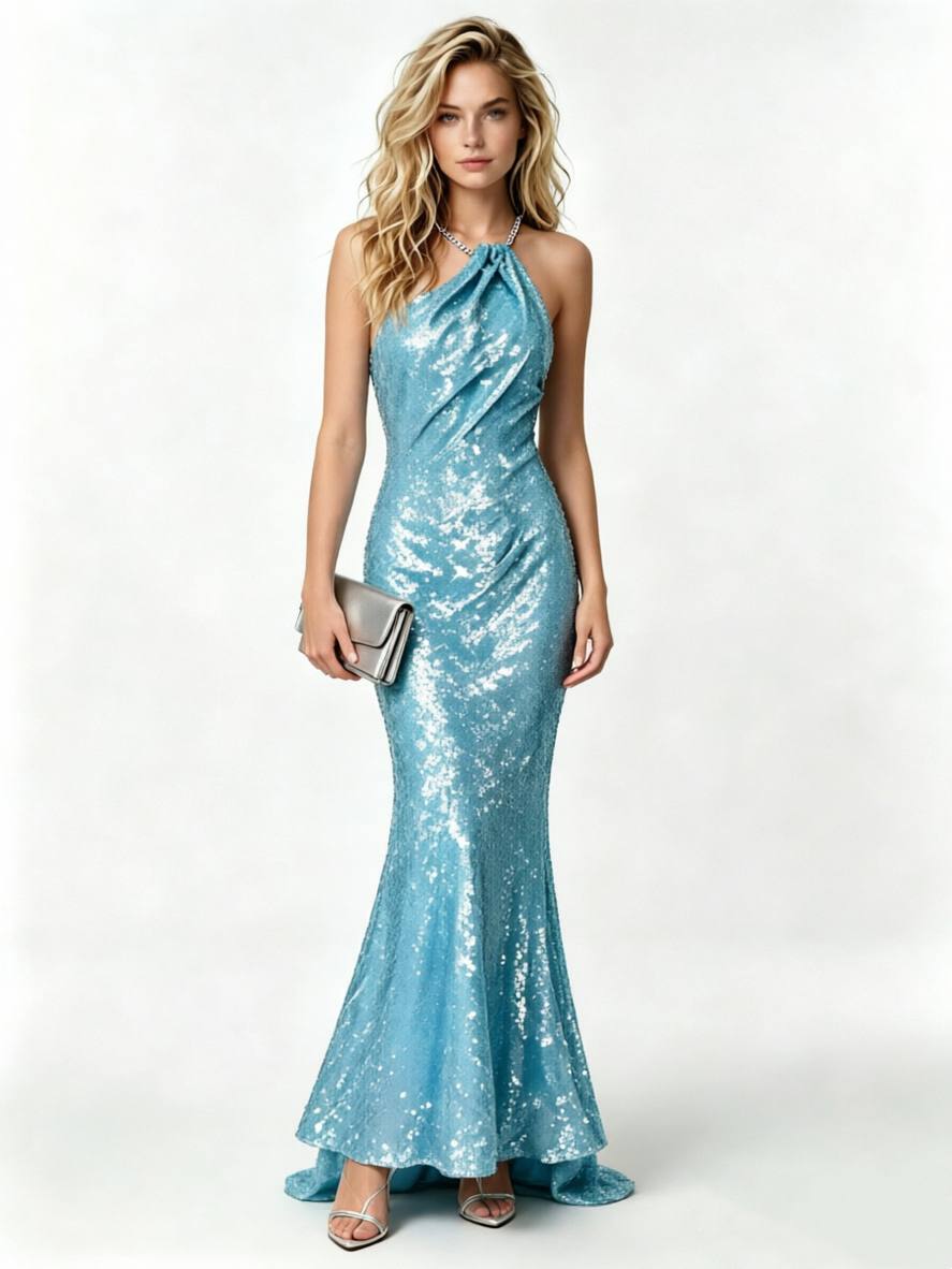 Sequin Mermaid Evening Gown - Image 6
