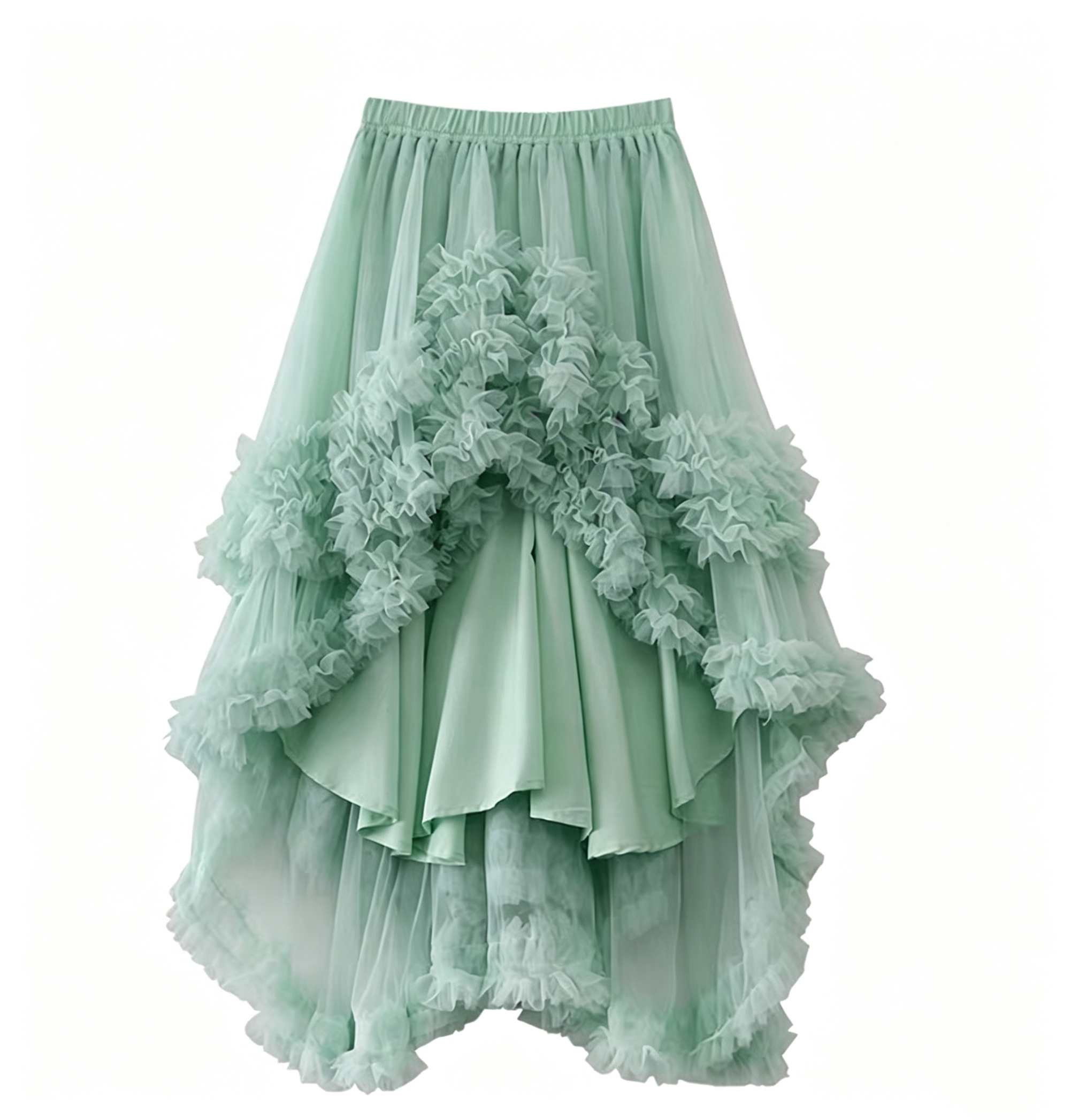 Tulle Irregular Tiered Tutu Skirt - Image 10