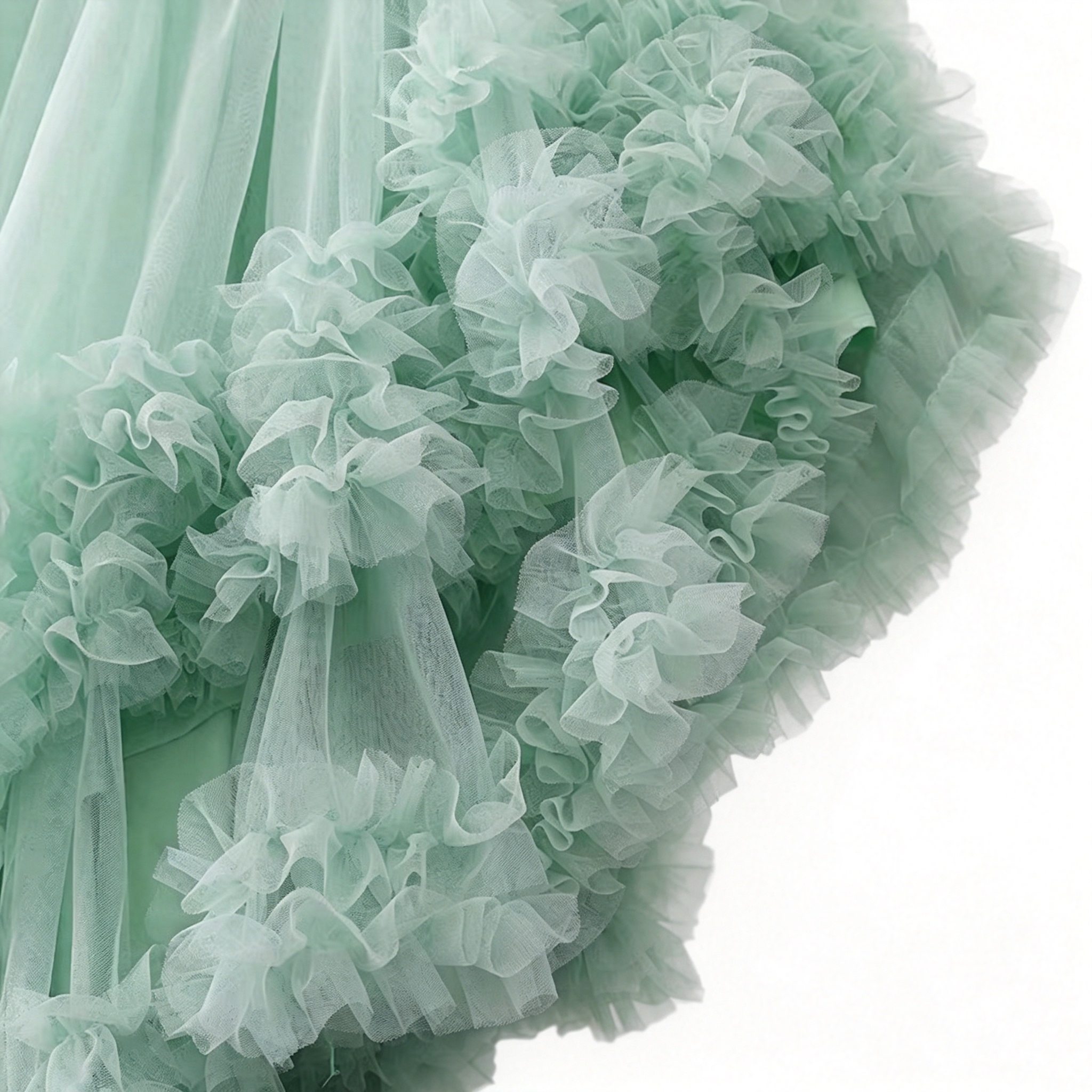 Tulle Irregular Tiered Tutu Skirt - Image 6