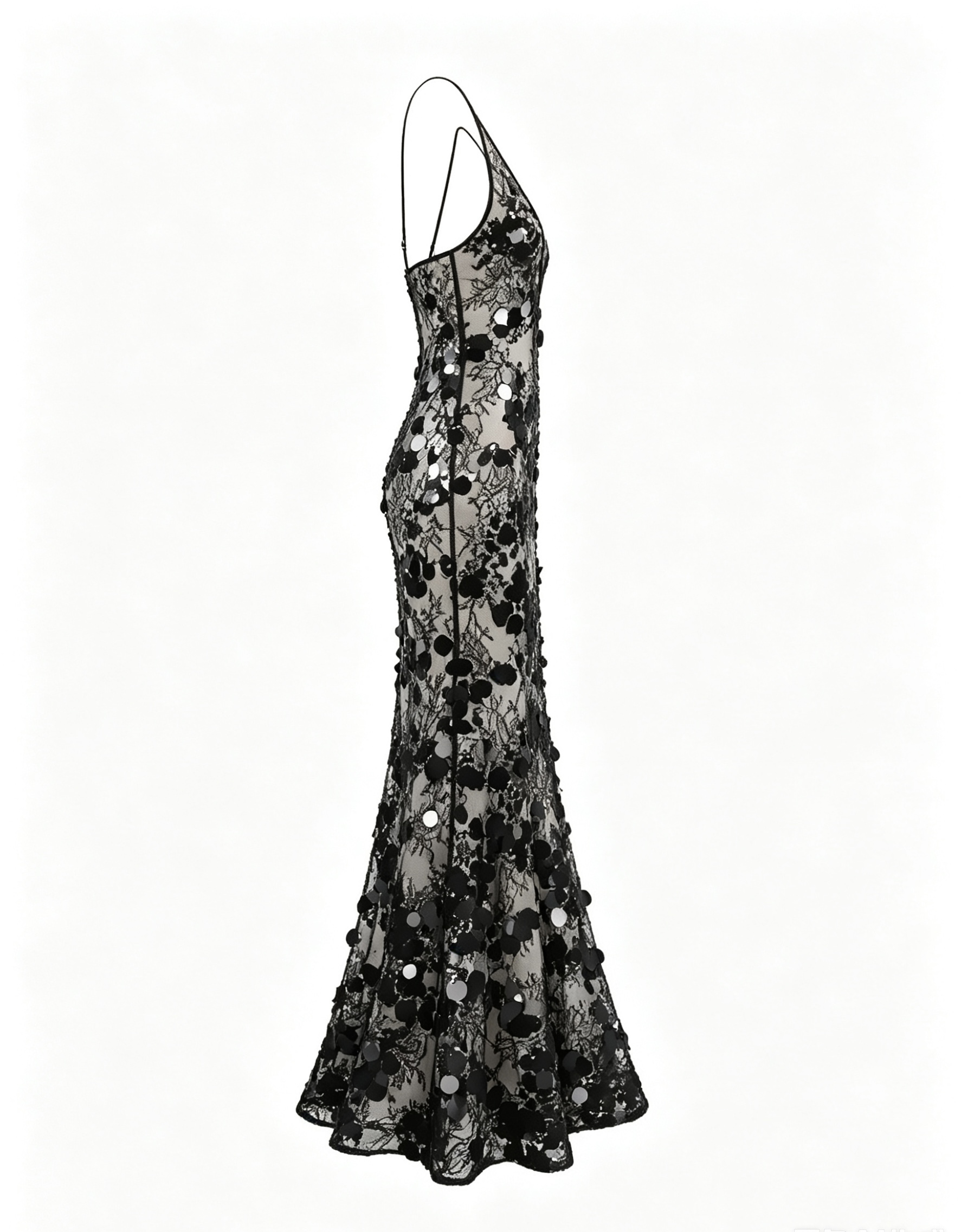 Deep V Sequin Dress - Image 2
