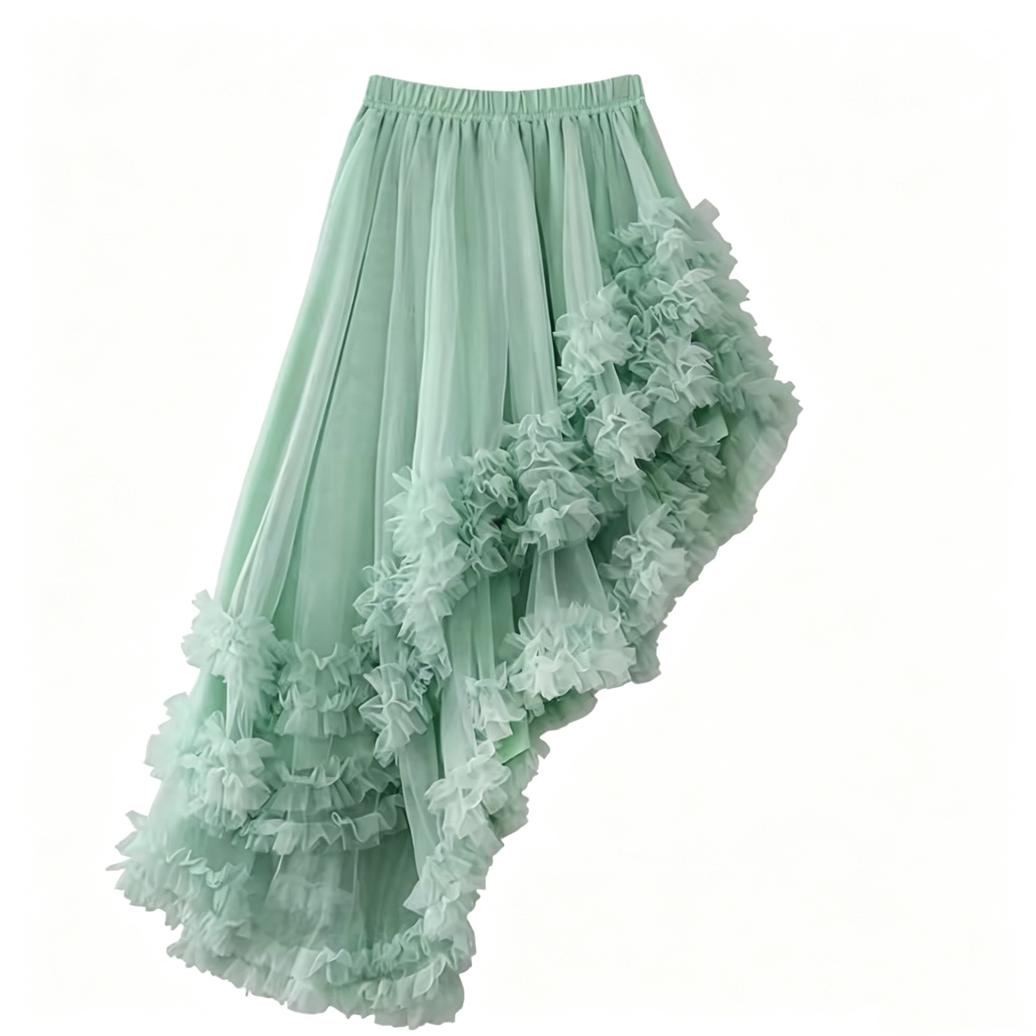 Tulle Irregular Tiered Tutu Skirt