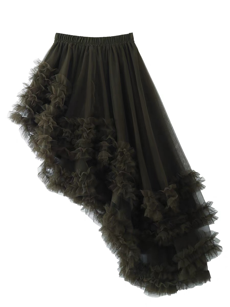 Tulle Irregular Tiered Tutu Skirt - Image 7