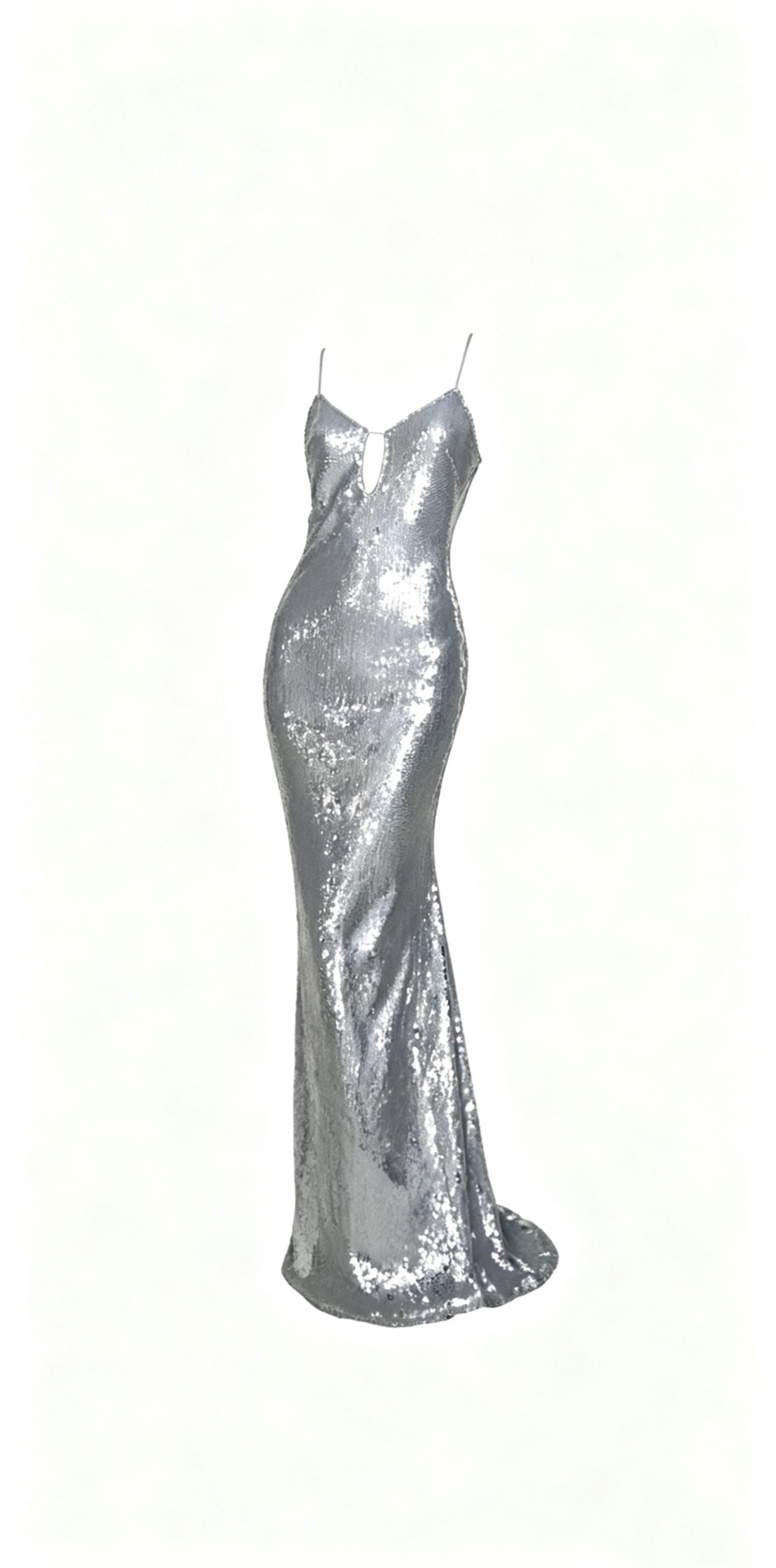 V-neck Sling Slim Fit Sequin Backless Maxi Dress