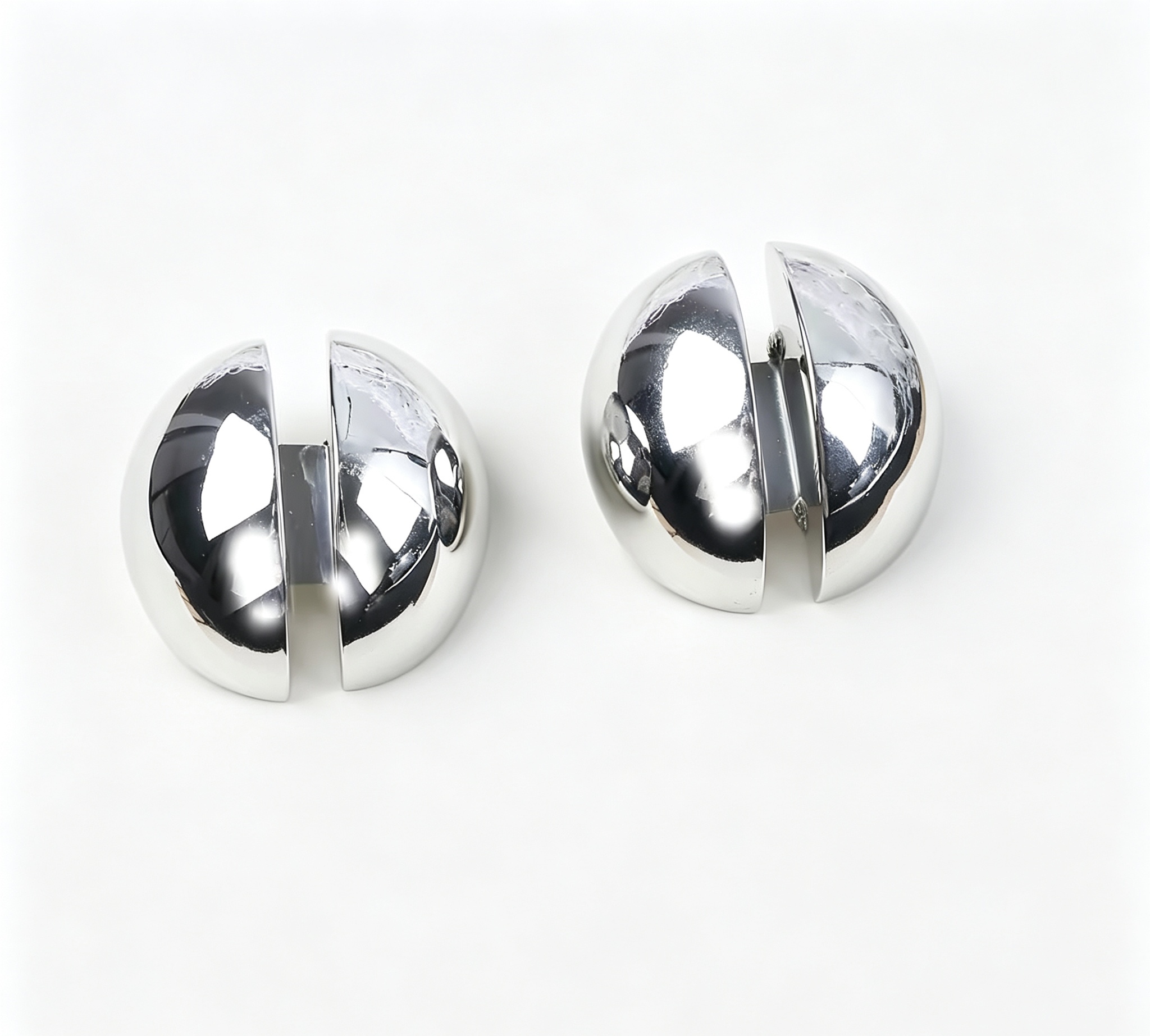 Brass Ball Earrings - Image 2