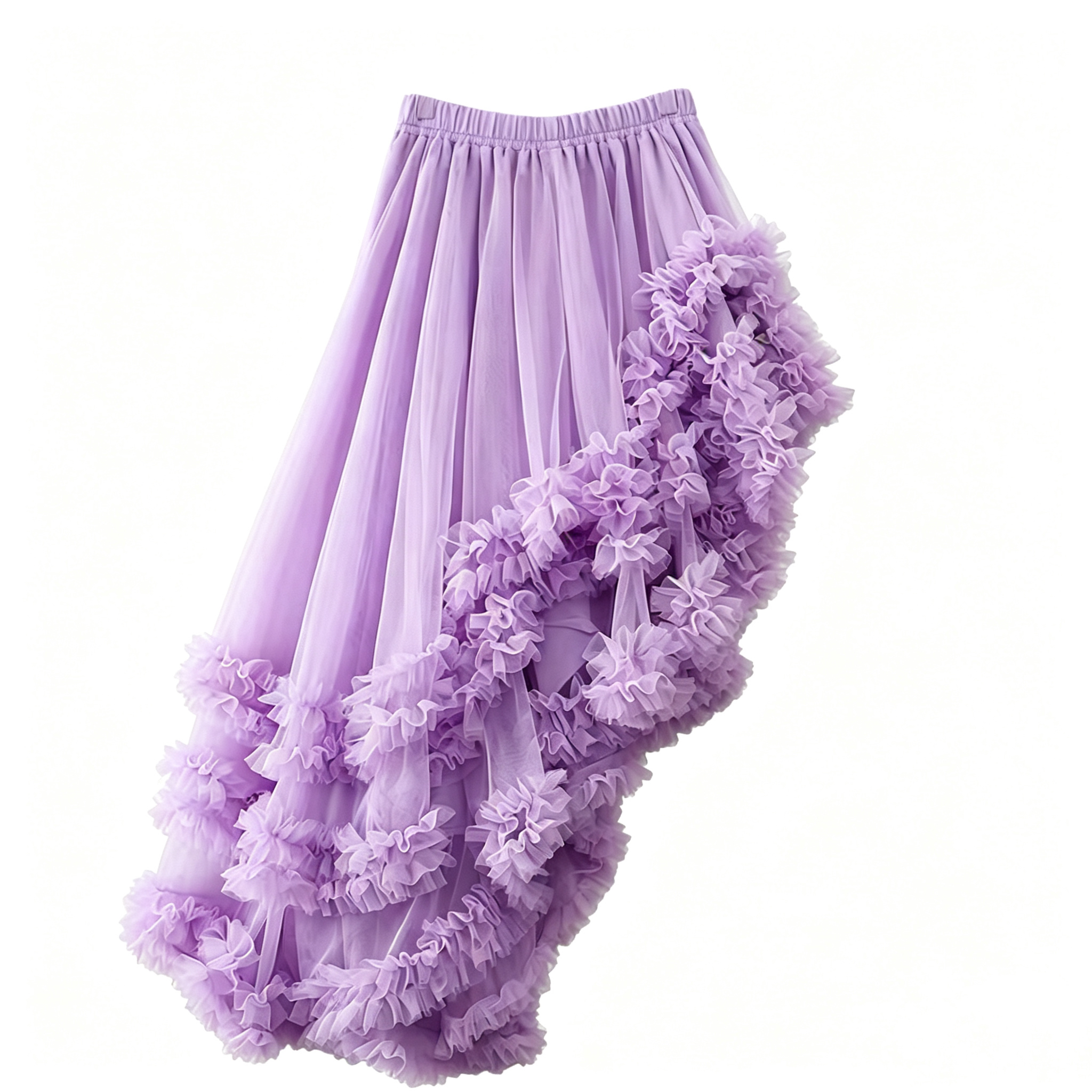 Tulle Irregular Tiered Tutu Skirt - Image 8