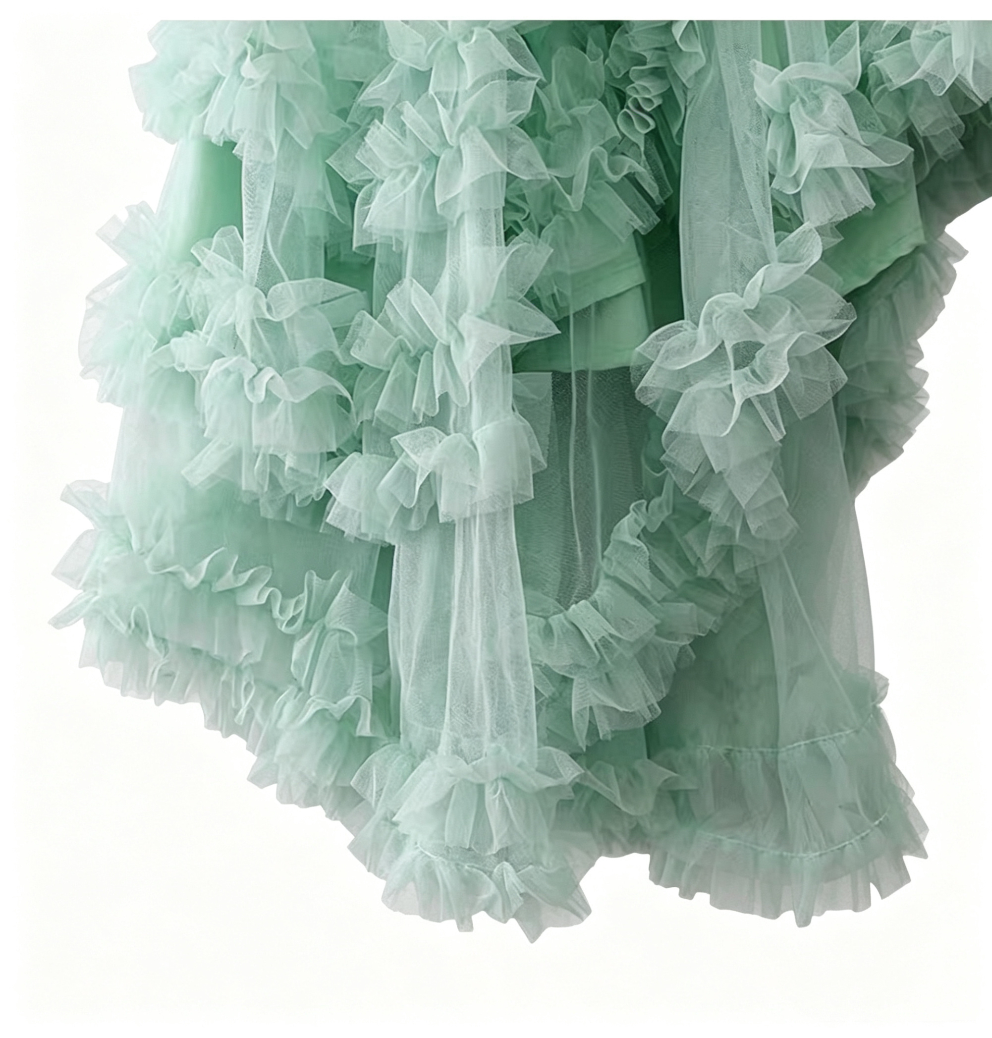 Tulle Irregular Tiered Tutu Skirt - Image 5