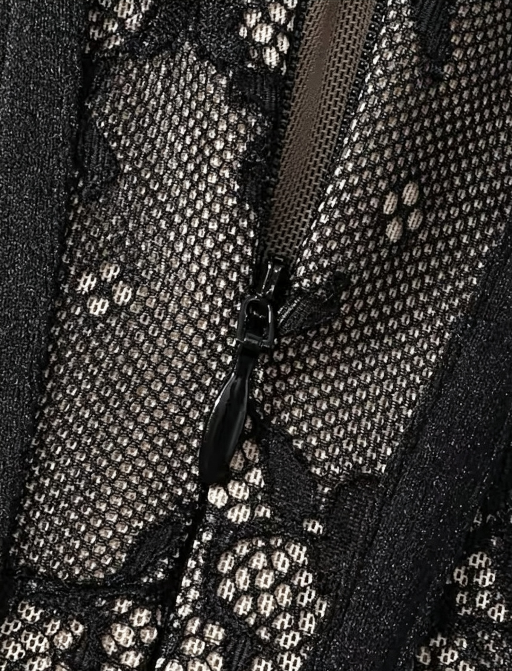 Black Lace Long Slip Dress with Boning - Image 5