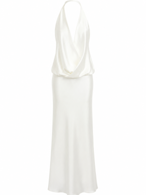 Satin Halterneck Maxi Dress