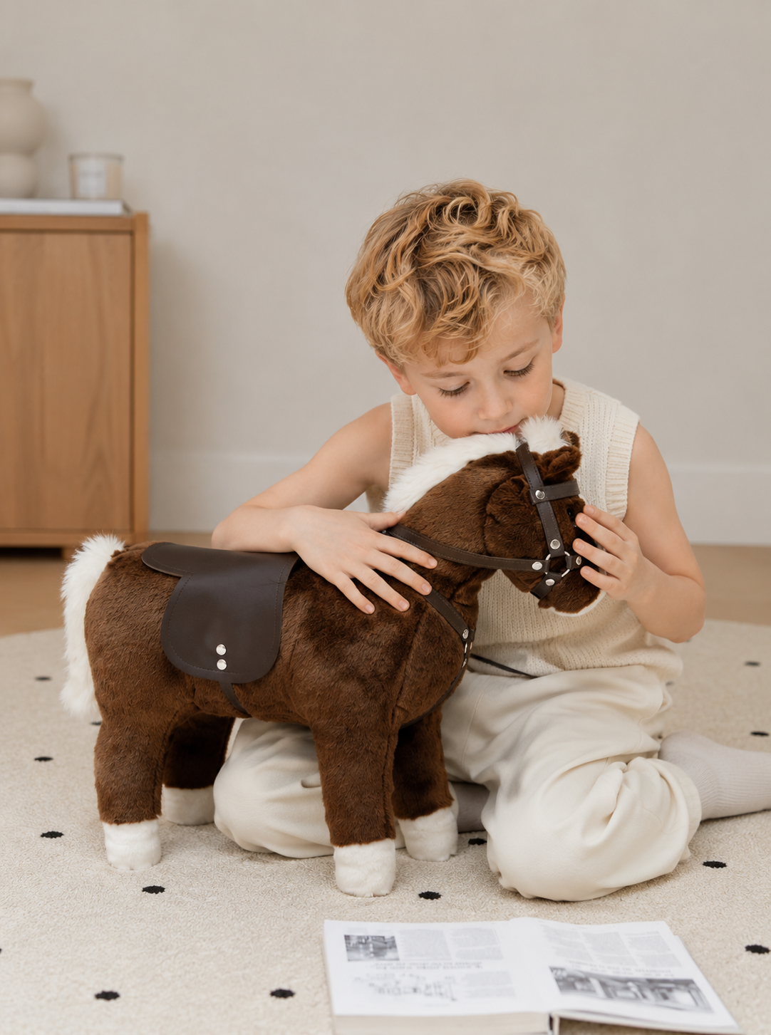 Brown Horse Plush Cushion - Image 3