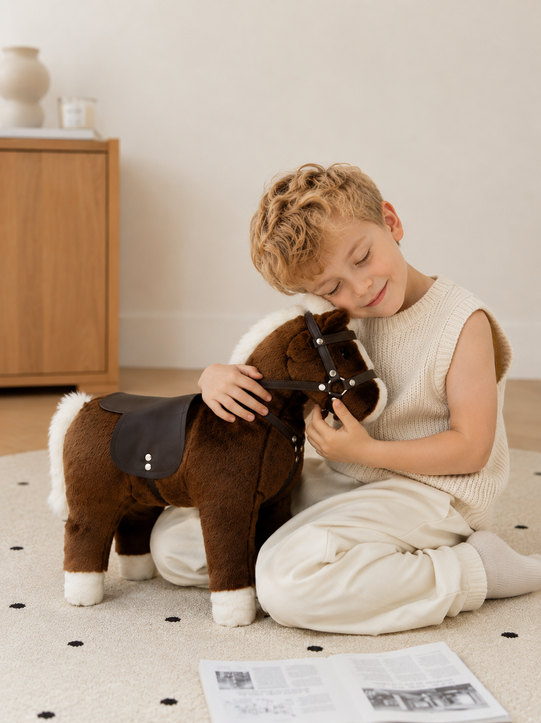 Brown Horse Plush Cushion - Image 2