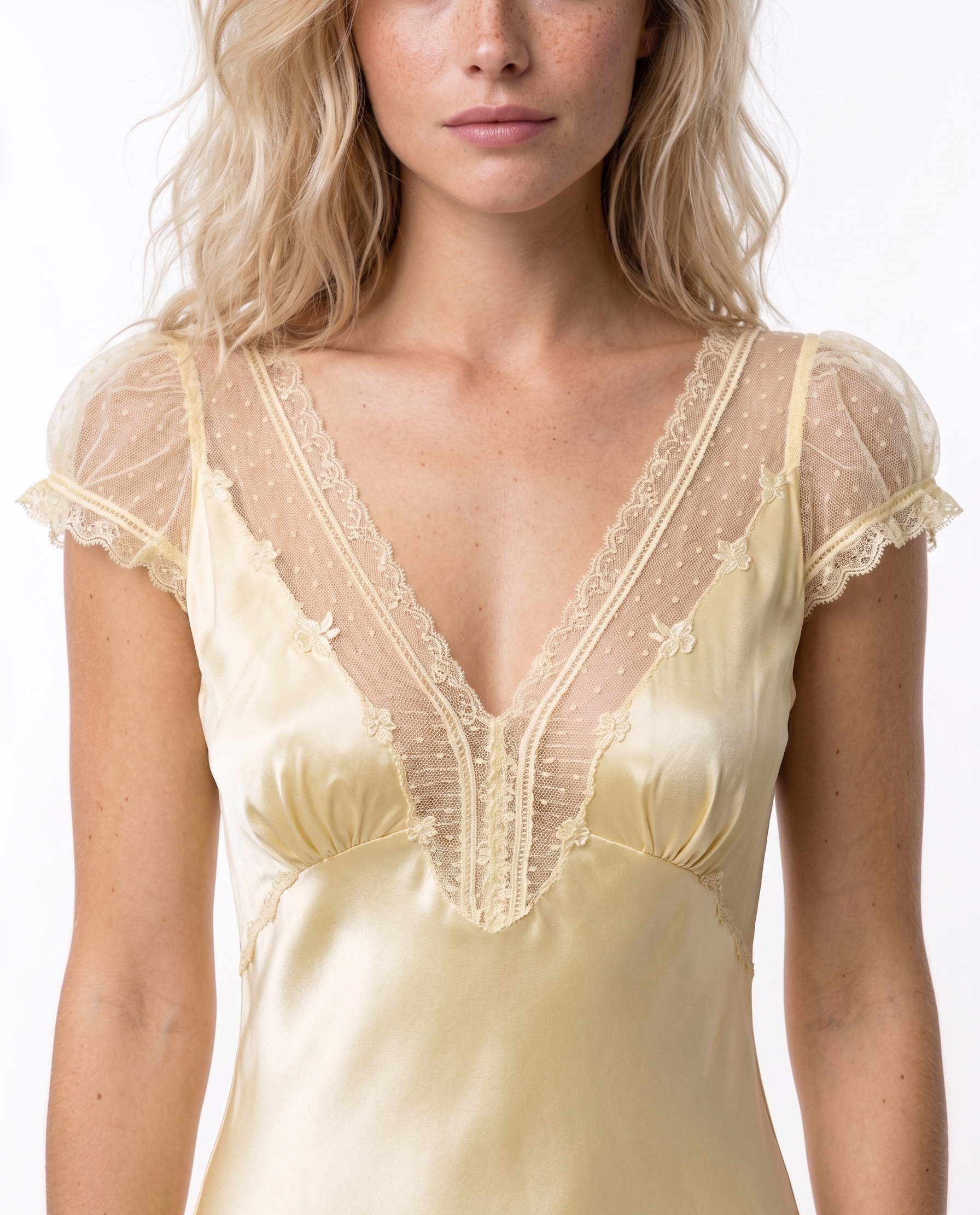 100% Mulberry Silk V-Neck Maxi Dress - Image 3