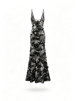 Deep V Sequin Dress