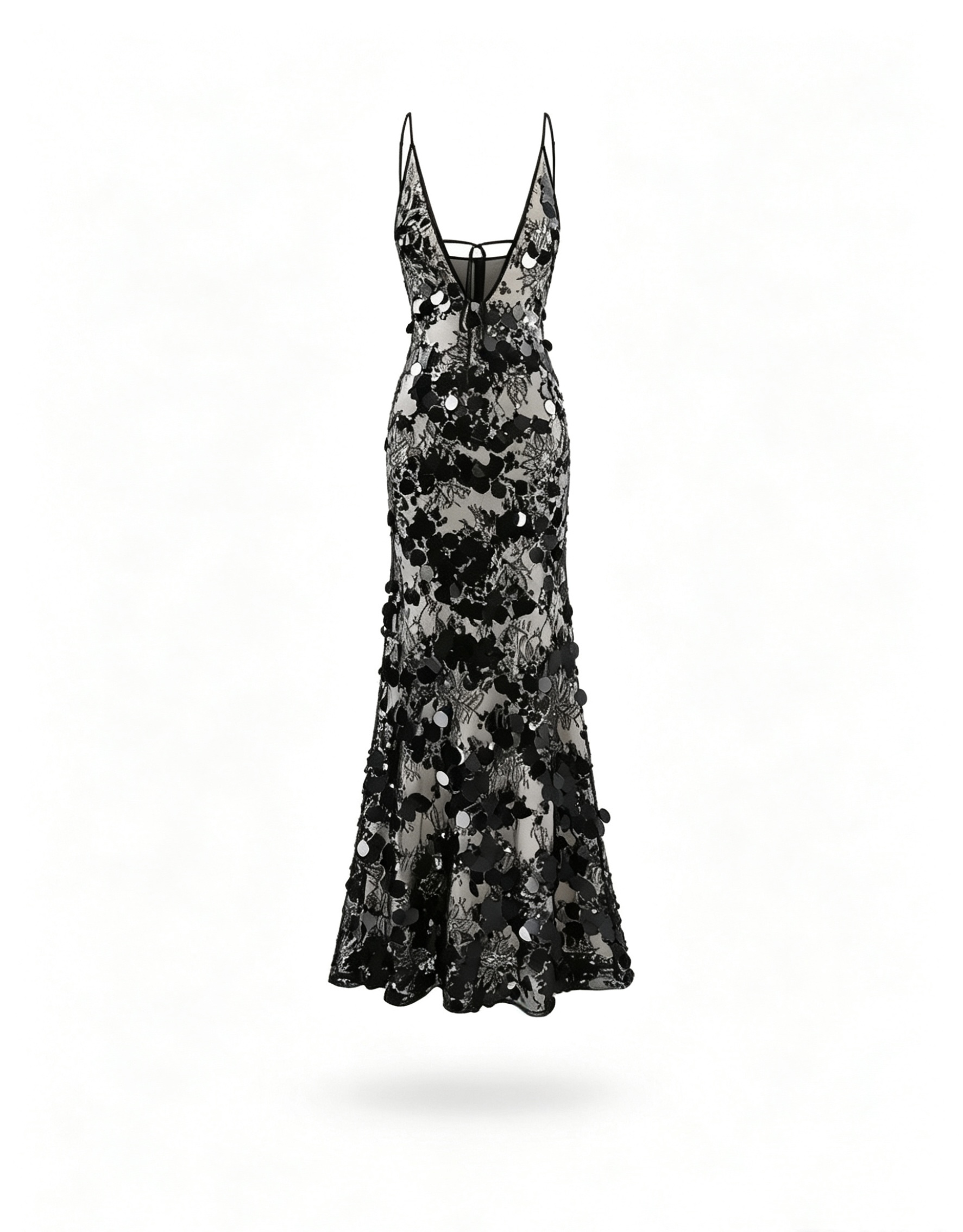 Deep V Sequin Dress
