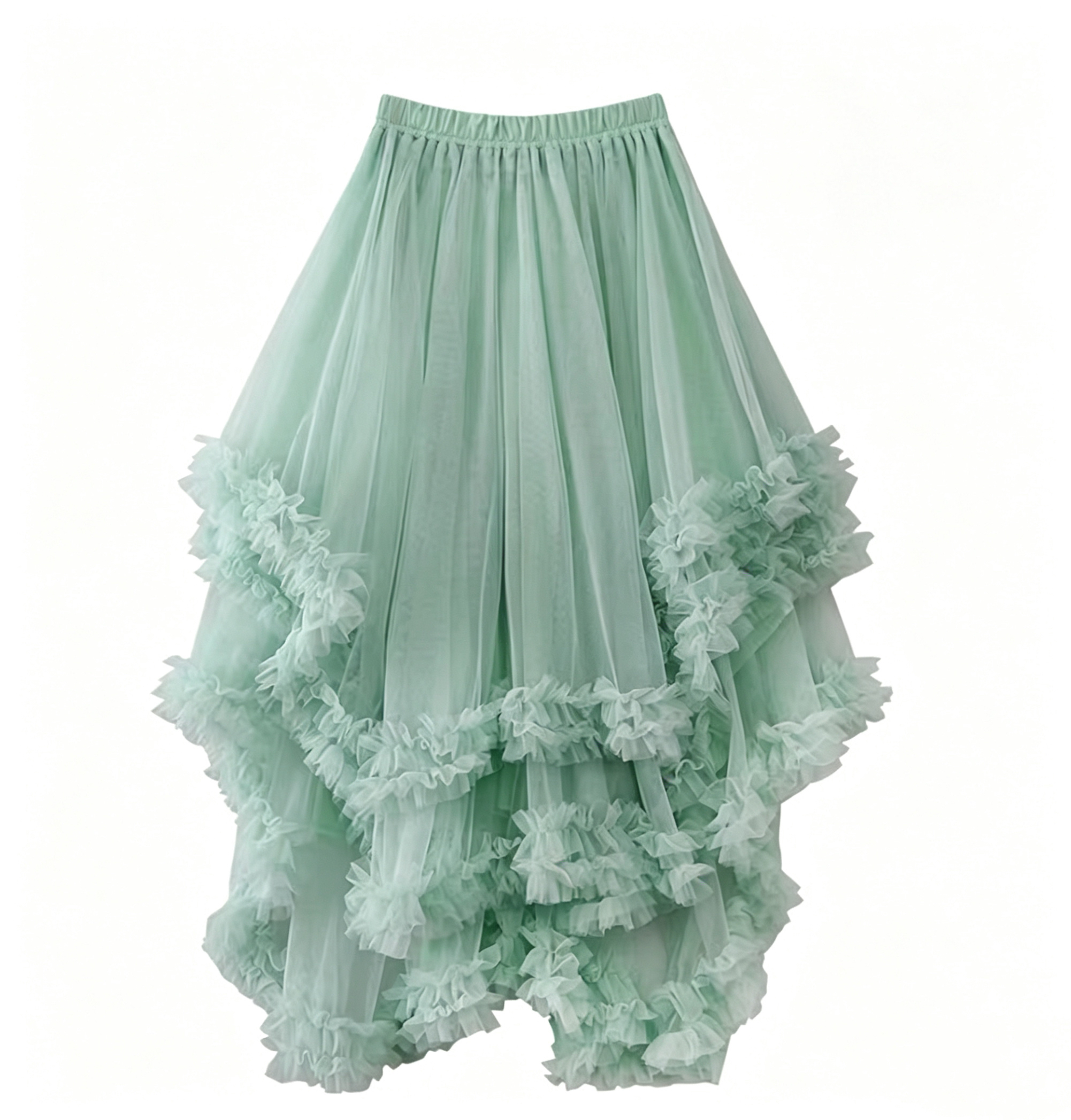 Tulle Irregular Tiered Tutu Skirt - Image 9