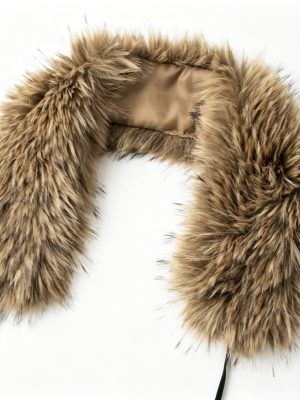 Faux Fur Waist Cincher Vintage Tie Belt
