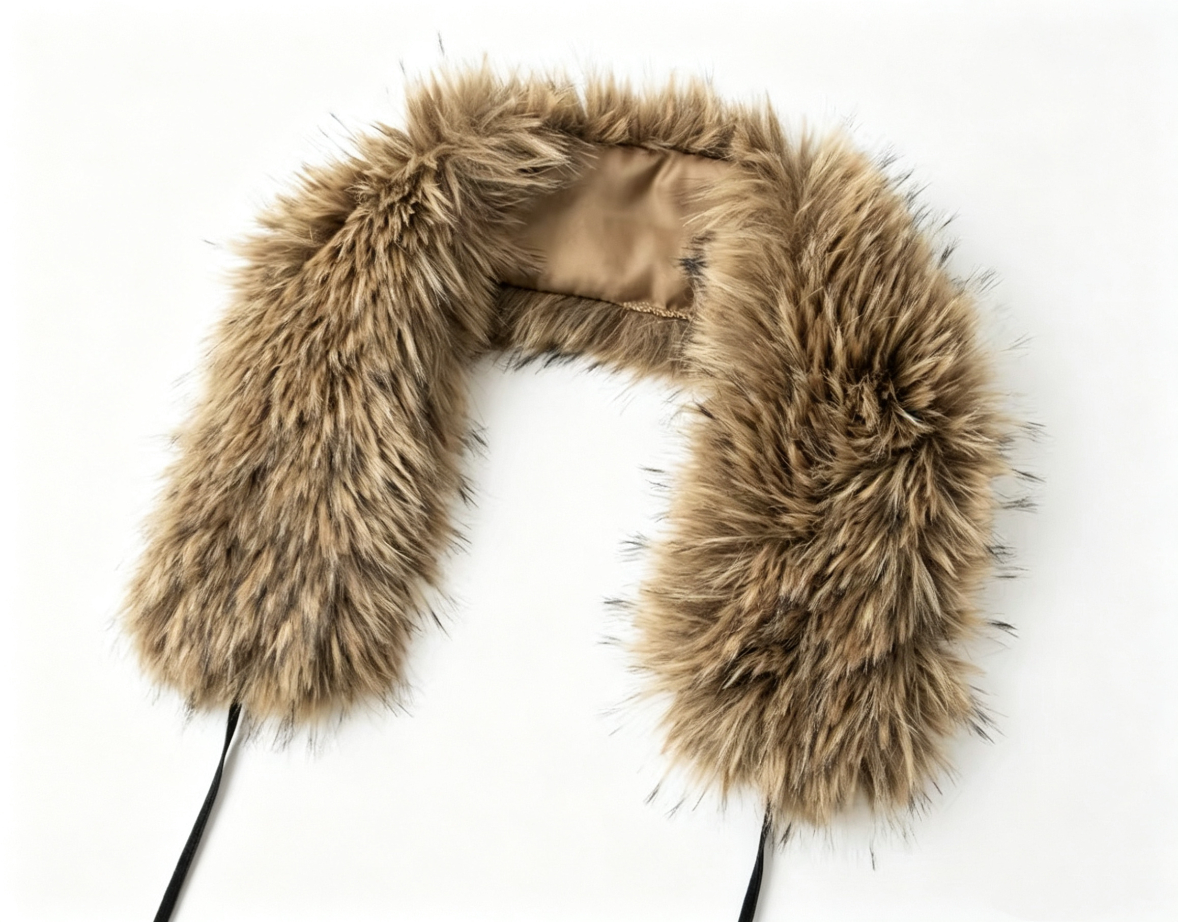 Faux Fur Waist Cincher Vintage Tie Belt