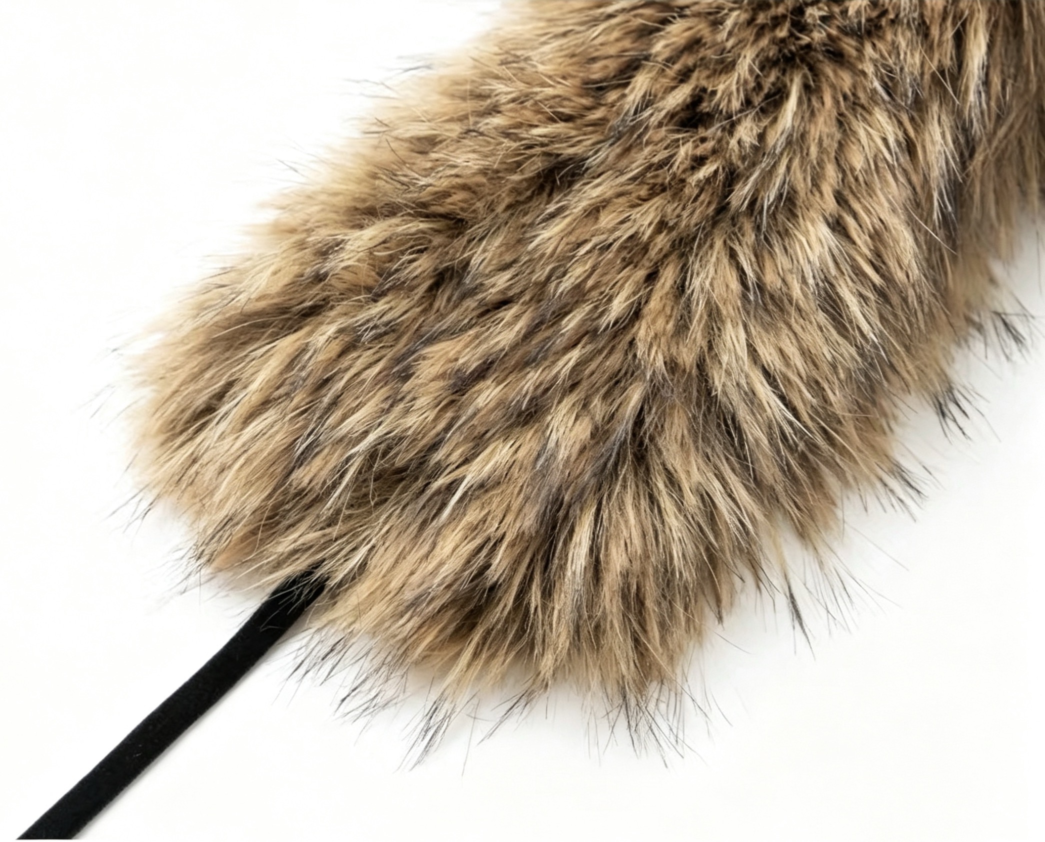 Faux Fur Waist Cincher Vintage Tie Belt - Image 3
