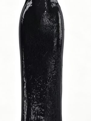 Slim Fit Strapless Bodycon Maxi Sequin Dress