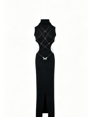Cutout Back Tie Strap Dress