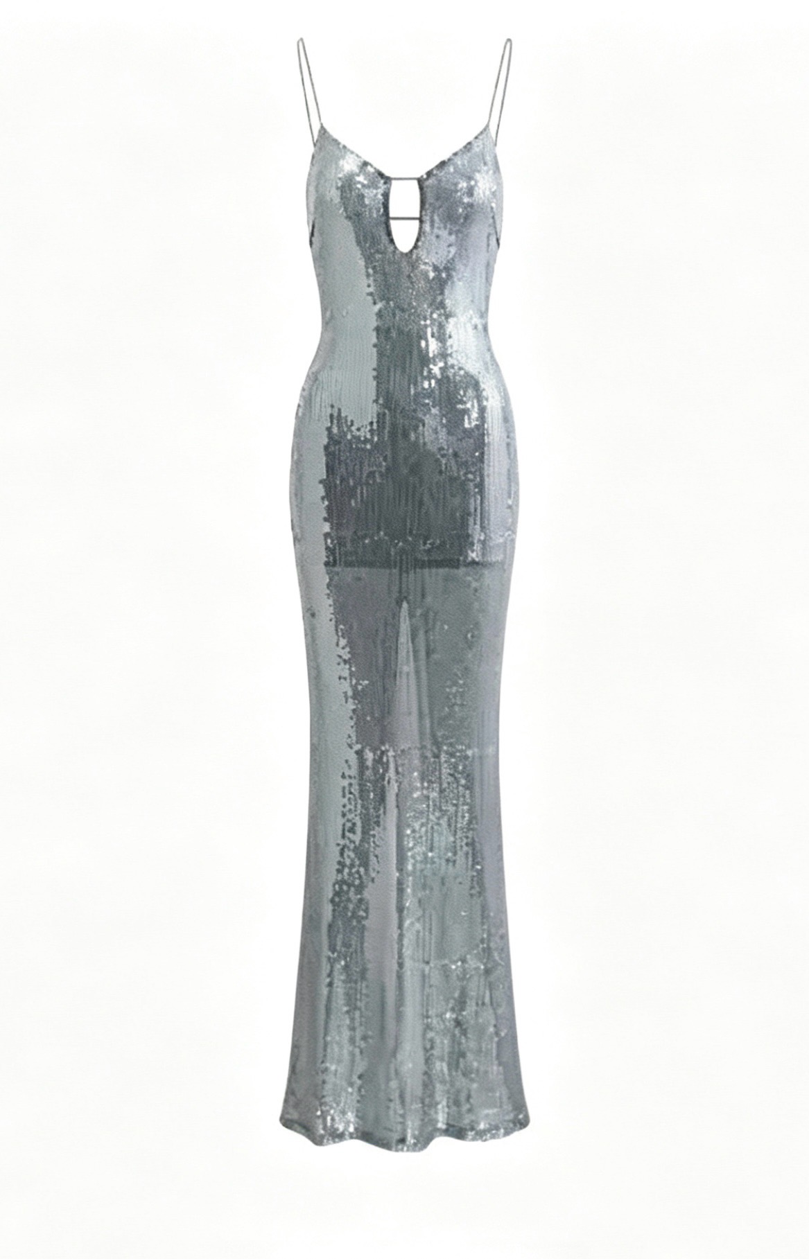 V-neck Sling Slim Fit Sequin Backless Maxi Dress - Image 7