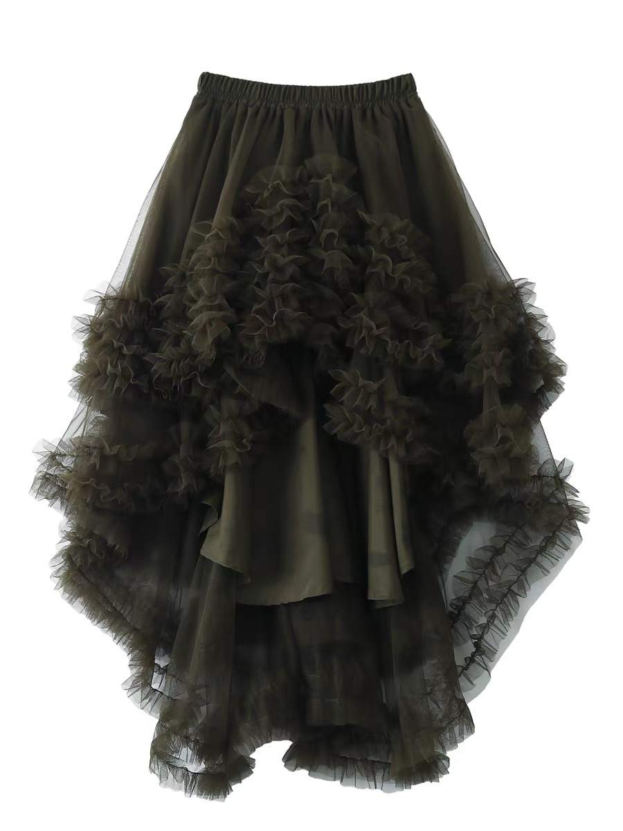 Tulle Irregular Tiered Tutu Skirt - Image 2