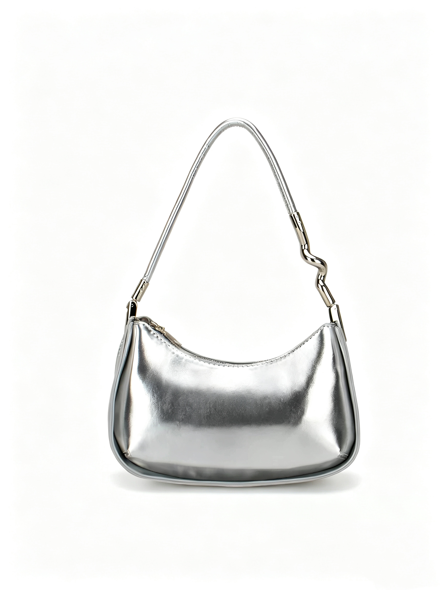 Silver Underarm Shoulder Bag