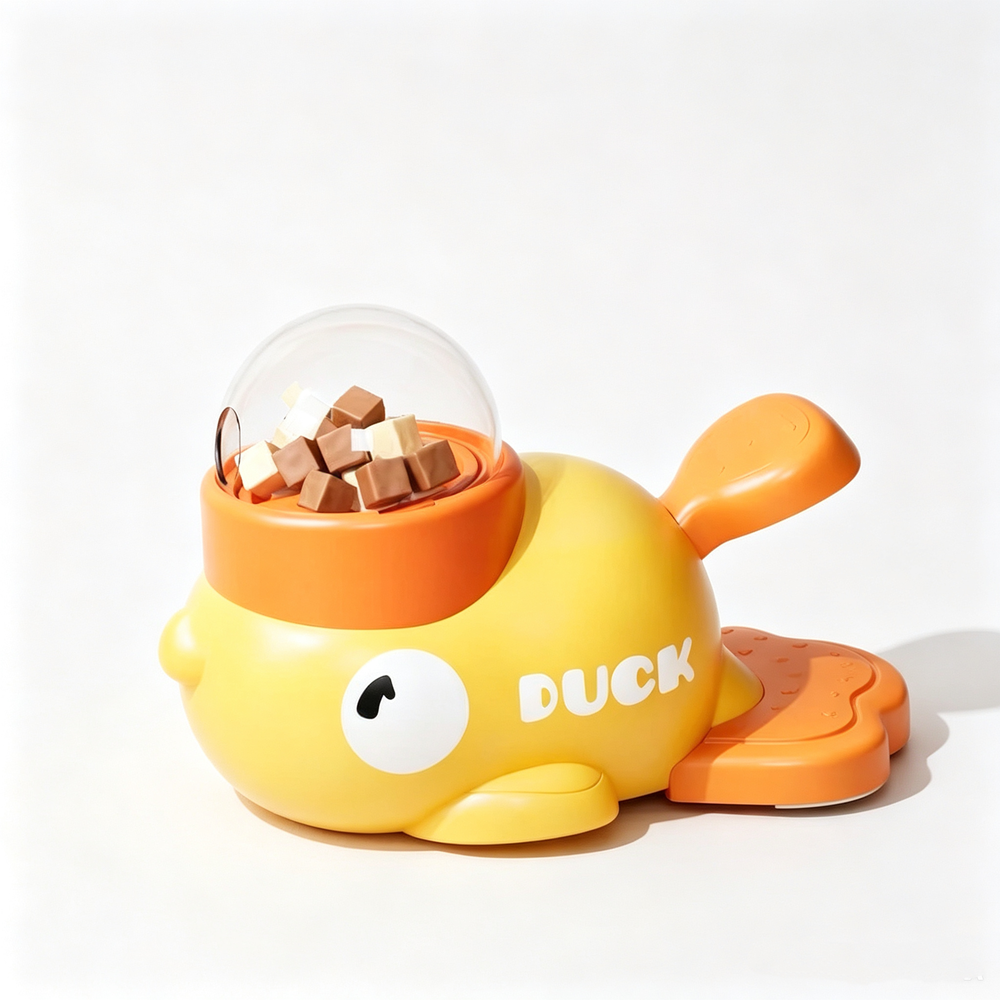 Freeze-dried Yellow Duck Treat Dispensing Cat Toy