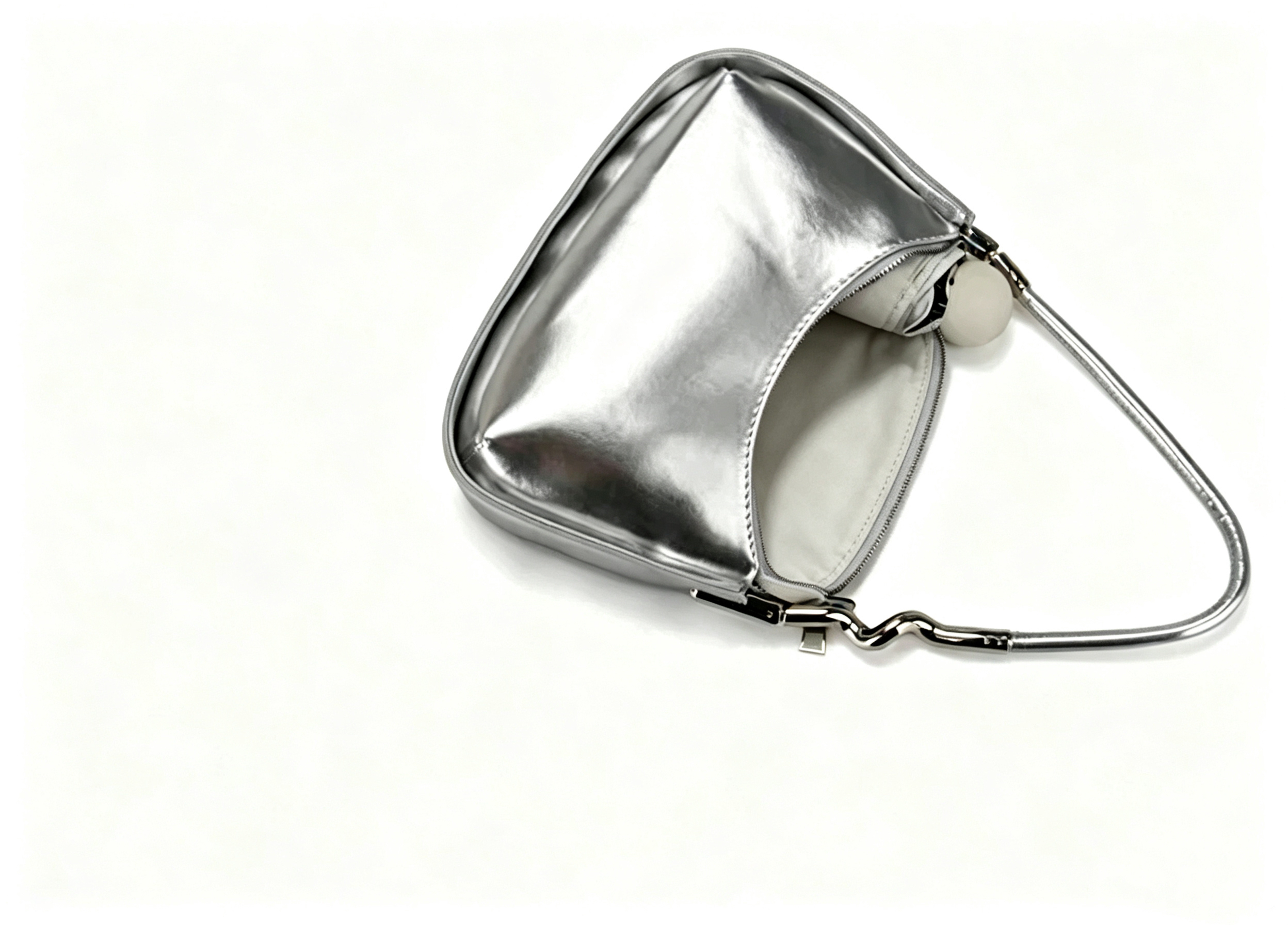 Silver Underarm Shoulder Bag - Image 5