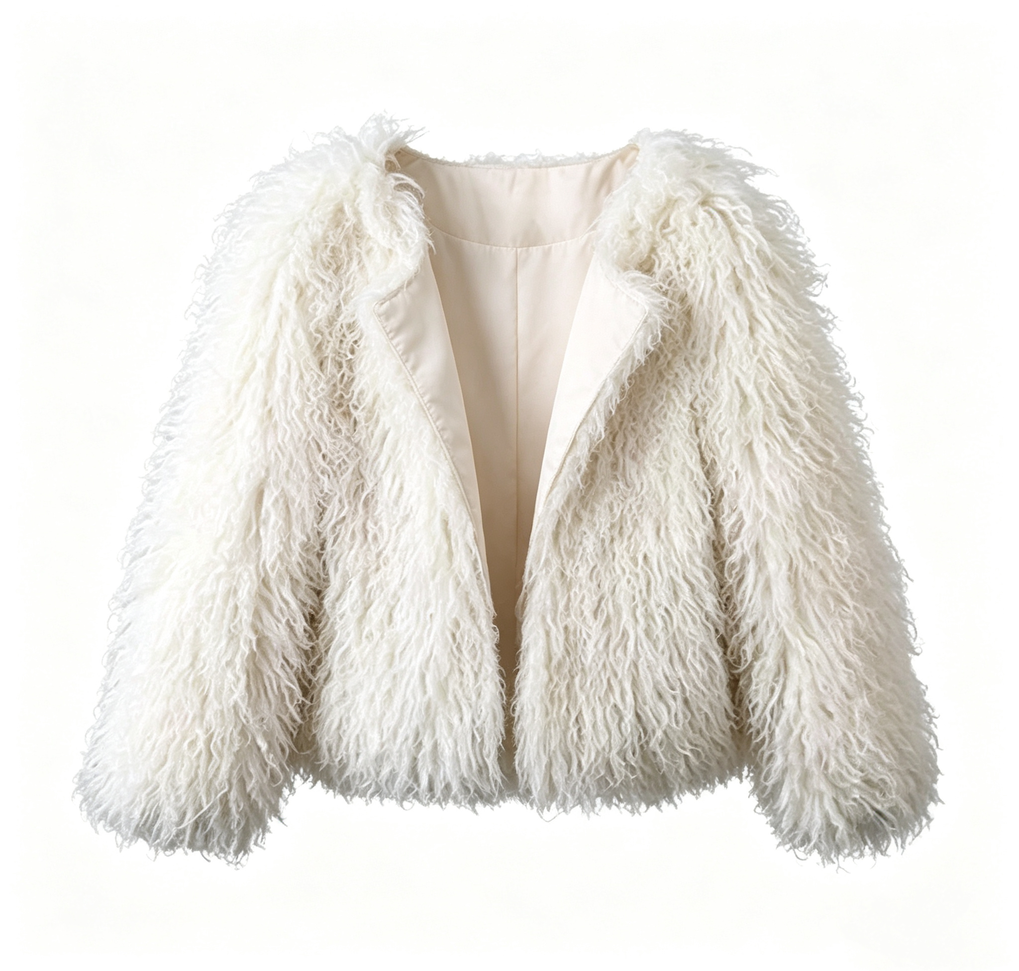 Faux Sheepskin Fur Coat - Image 5