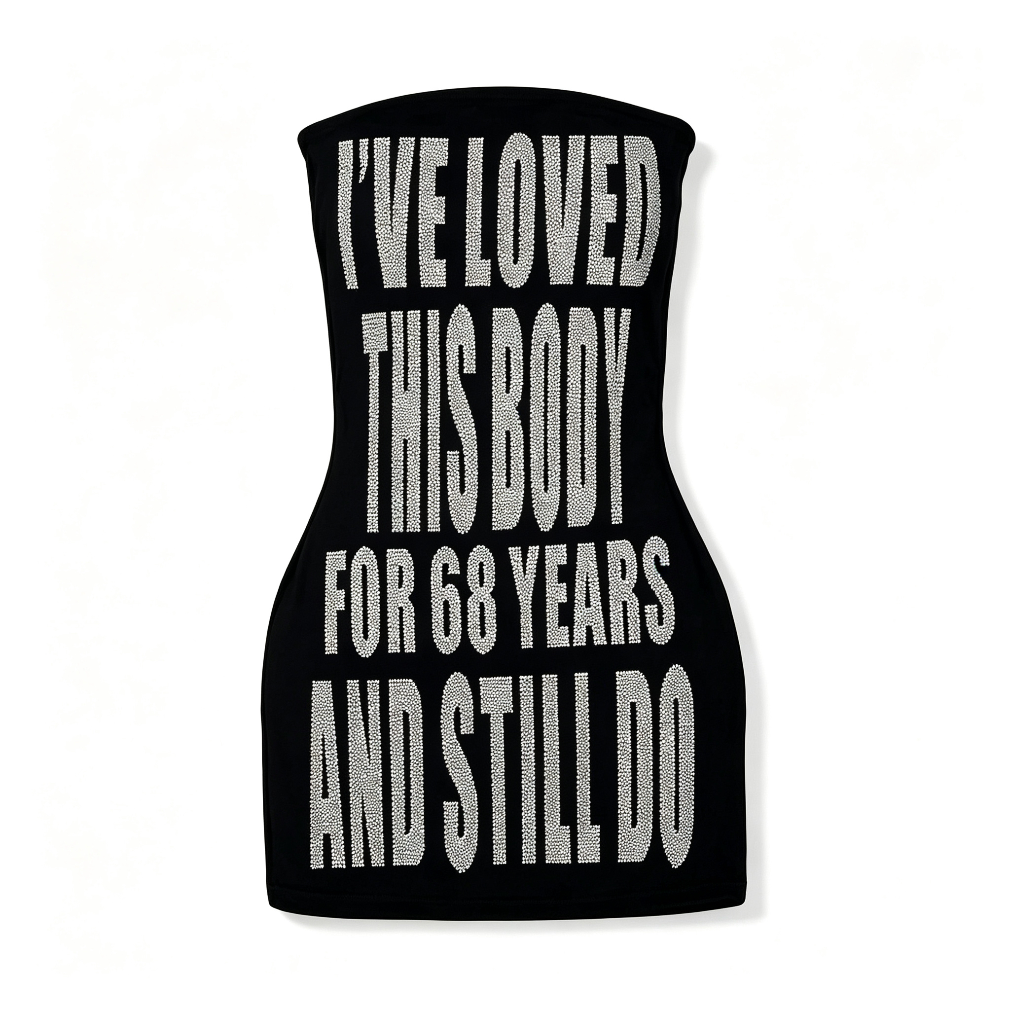 Y2K Letter Rhinestone Tube Dress